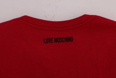 Red Motive Cotton Long Sleeve T-Shirt