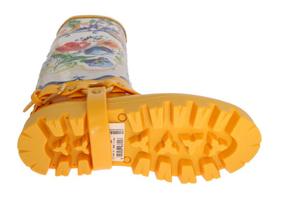 Majolica Print Rain Rubber Boots