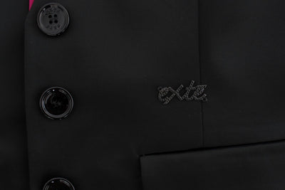 Black Pink Two Piece Suit Skirt & Blazer
