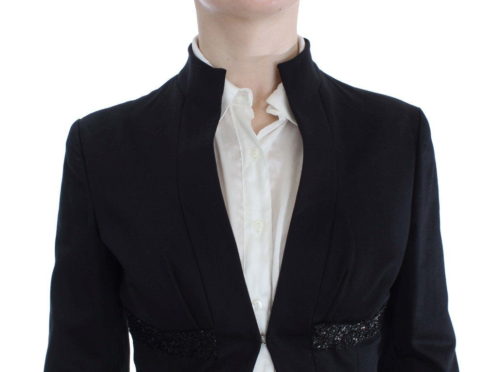 Black Stretch Cotton Suit