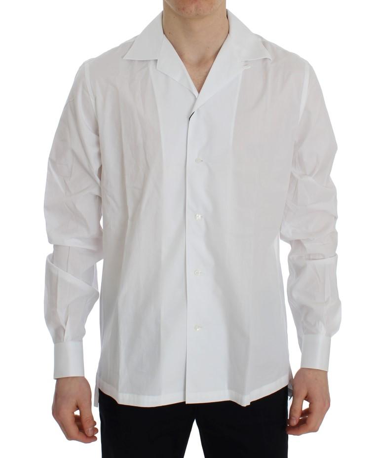White Cotton Spread Formal Shirt