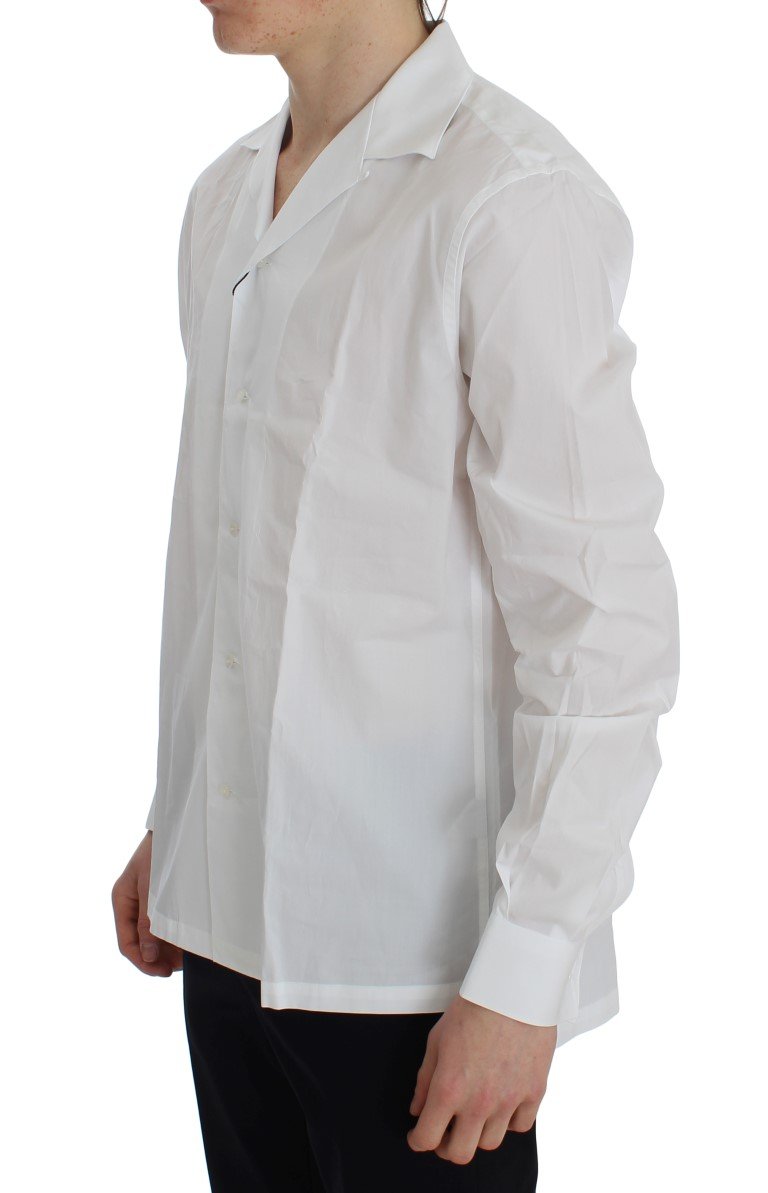 White Cotton Spread Formal Shirt