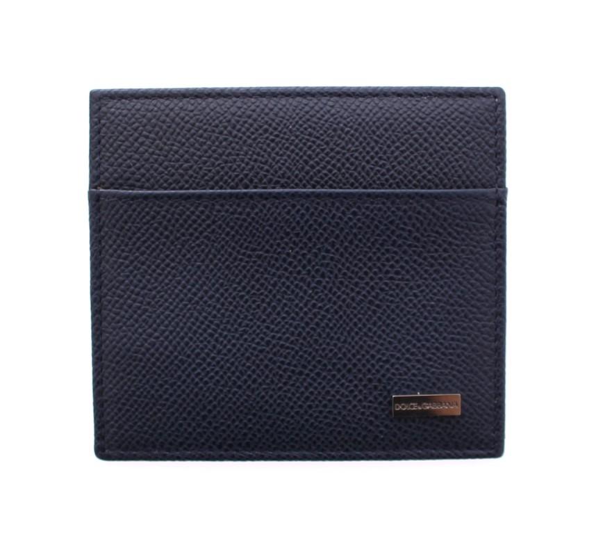 Blue Leather Cardholder Wallet