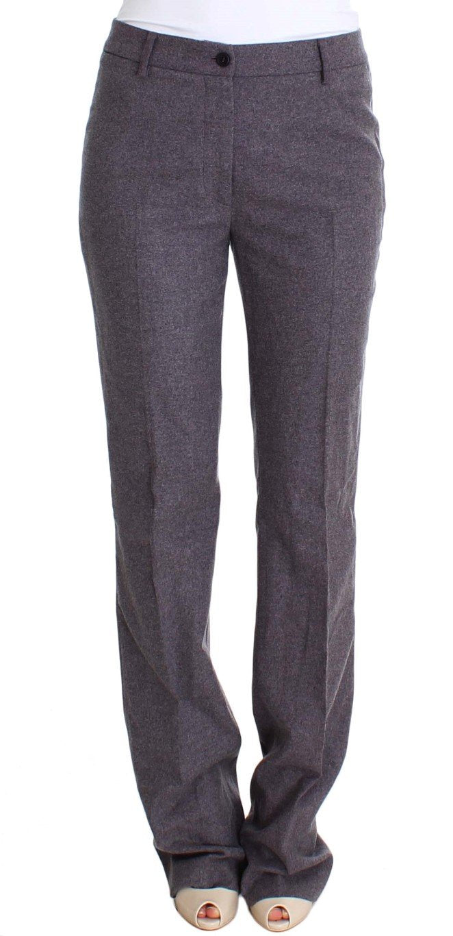Purple Wool Stretch Dress Pants