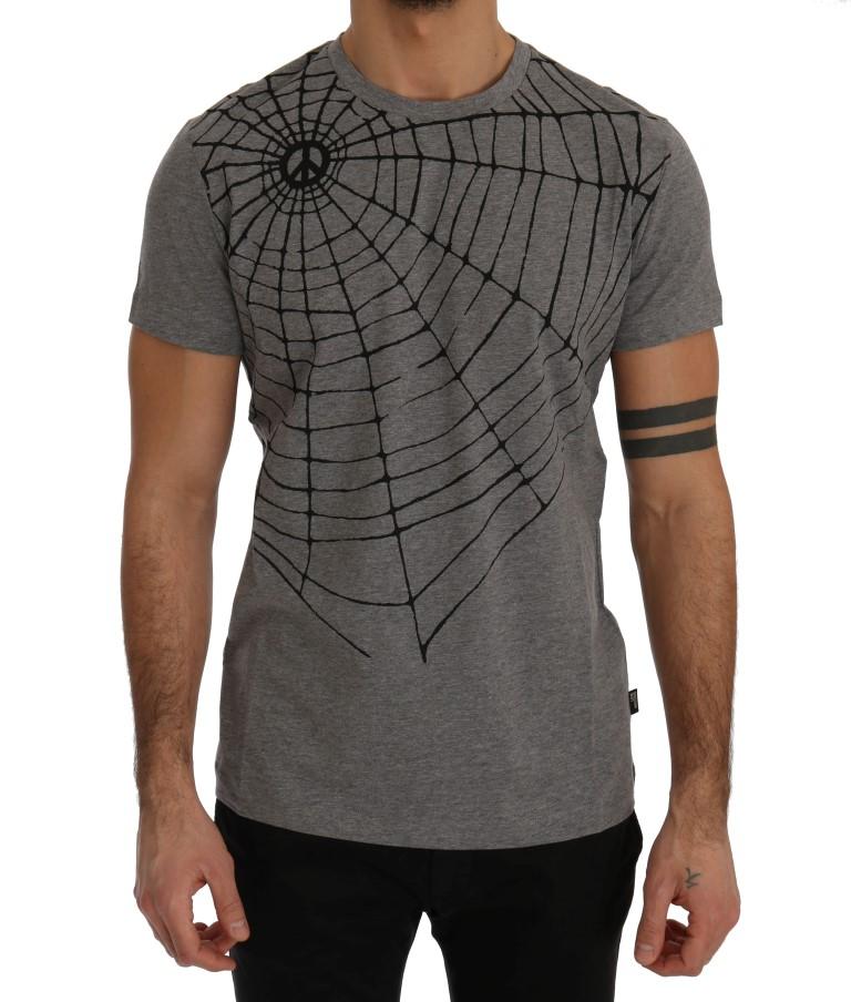 Gray Motive Cotton Short Sleeve T-Shirt