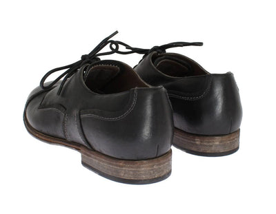 Black Leather Laceup Dress Shoes