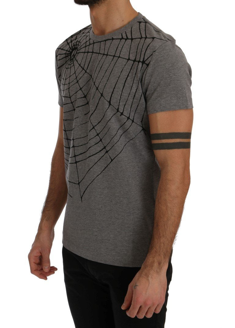 Gray Motive Cotton Short Sleeve T-Shirt
