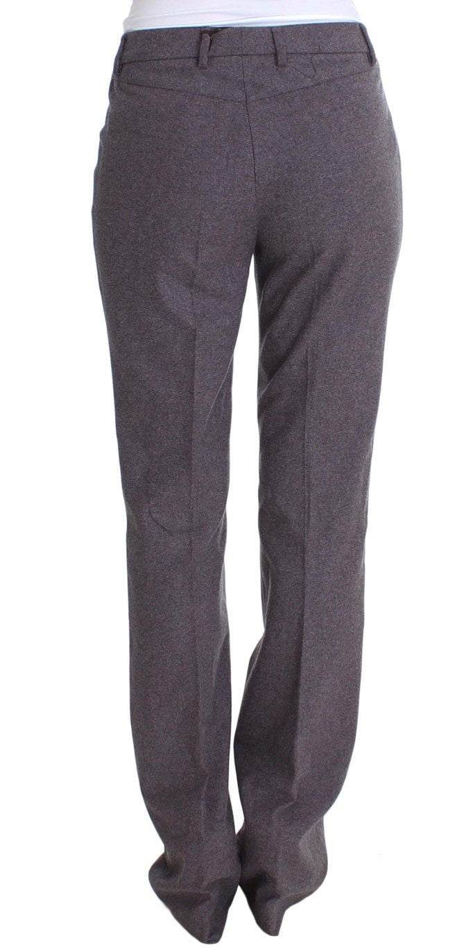 Purple Wool Stretch Dress Pants