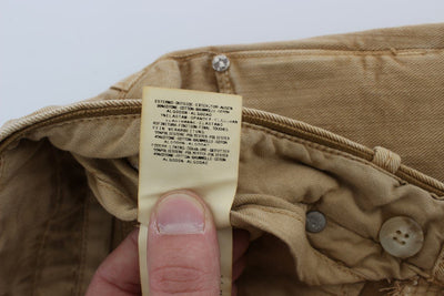 Beige Wash Cotton Stretch Regular Fit Jeans
