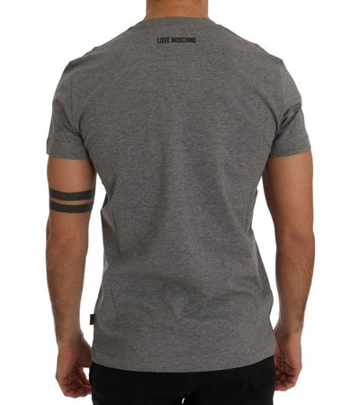 Gray Motive Cotton Short Sleeve T-Shirt