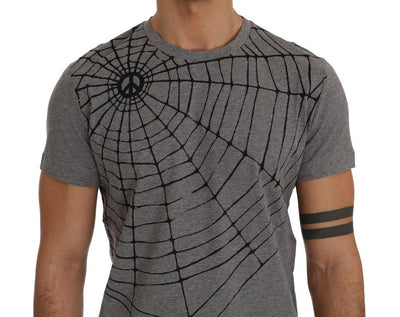 Gray Motive Cotton Short Sleeve T-Shirt