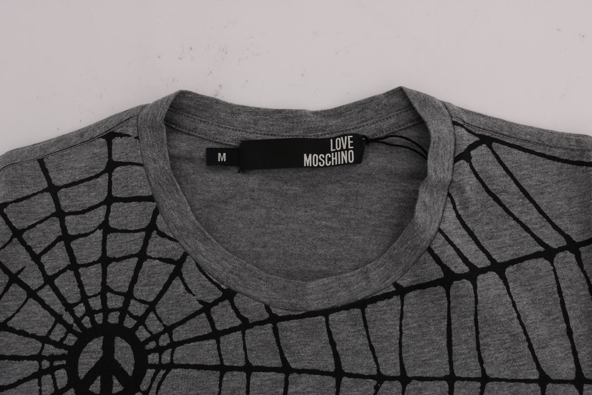 Gray Motive Cotton Short Sleeve T-Shirt
