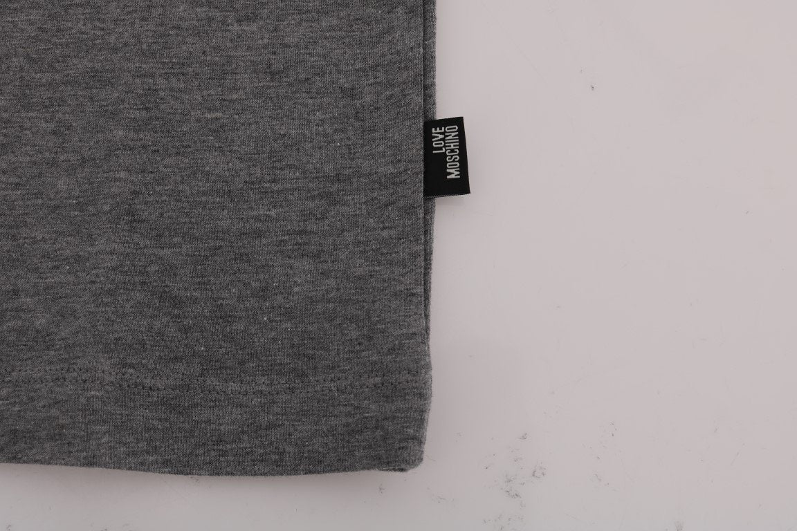 Gray Motive Cotton Short Sleeve T-Shirt