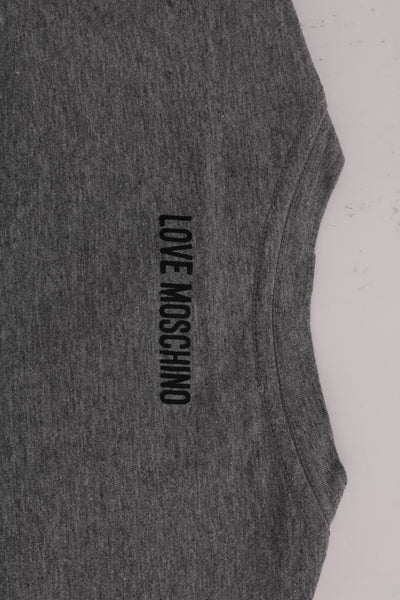 Gray Motive Cotton Short Sleeve T-Shirt