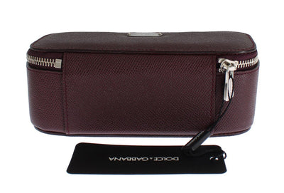Bordeaux Leather Jewelry Sunglasses Case Box Organizer