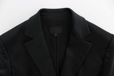 Black Stretch Two Button Suit