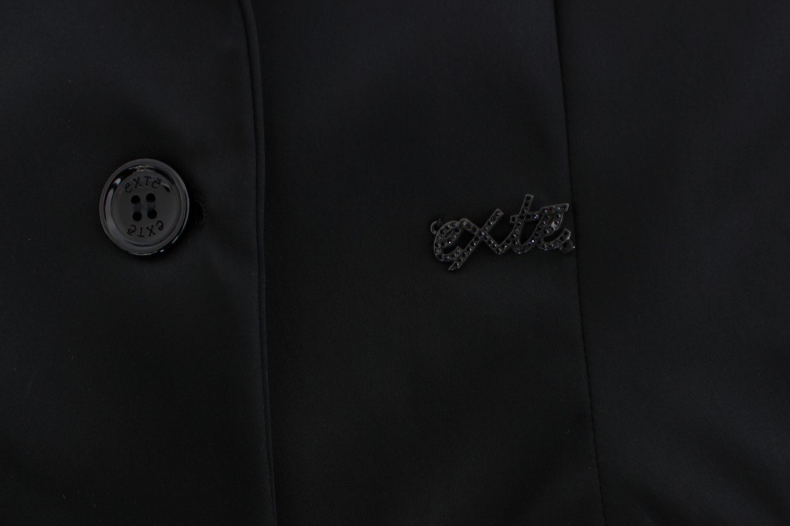 Black Stretch Two Button Suit