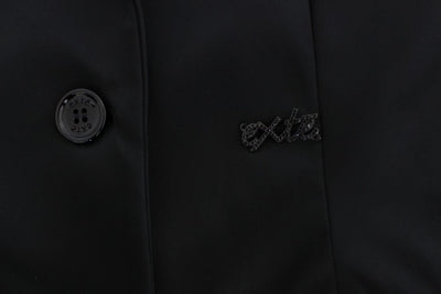 Black Stretch Two Button Suit