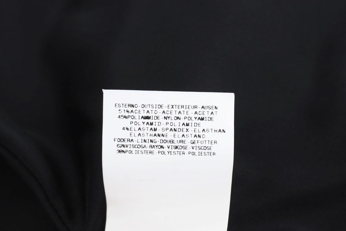Black Stretch Two Button Suit