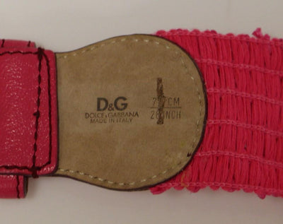 Purple Cotton Stretch Logo Belt
