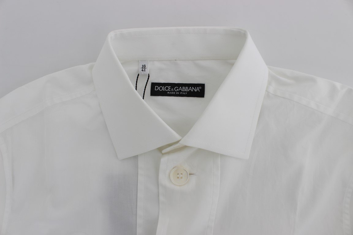 White Cotton Slim Fit Formal Shirt