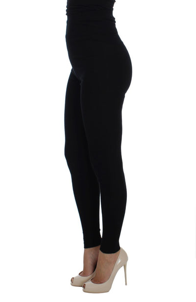 Black Cashmere Stretch Waist Tights Pants