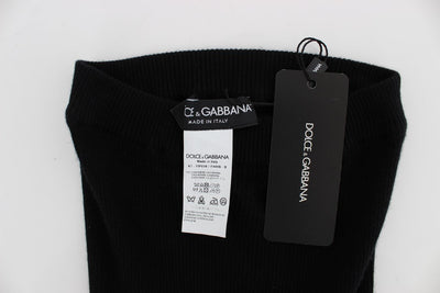 Black Cashmere Stretch Waist Tights Pants