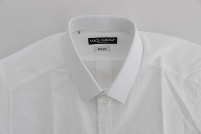 White Striped Slim Fit Cotton Shirt