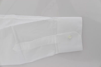 White Striped Slim Fit Cotton Shirt