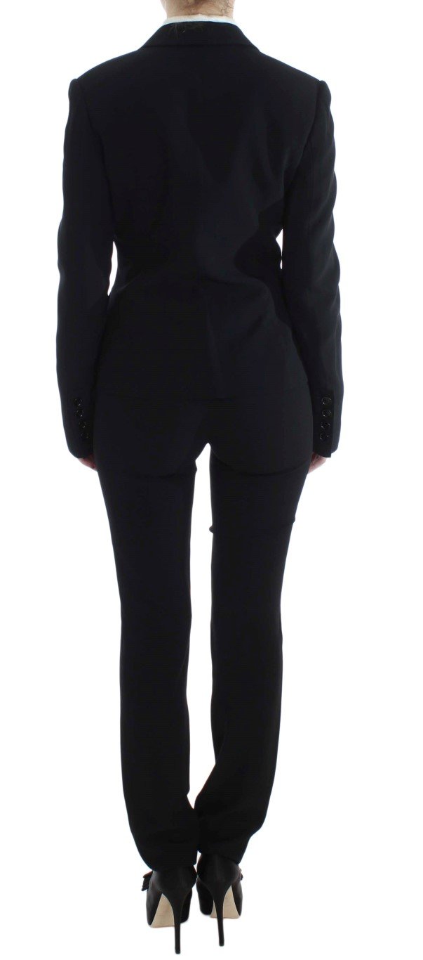 Black Two Button Two Piece Suit