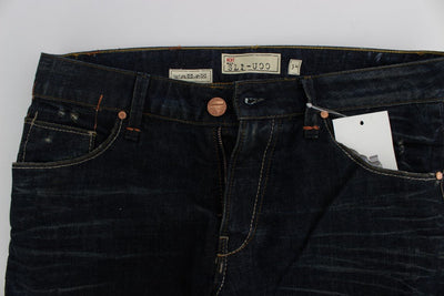 Dark Blue Wash Cotton Slim Skinny Fit Jeans