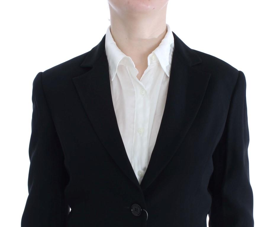 Black Two Button Two Piece Suit