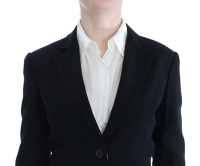 Black Two Button Two Piece Suit