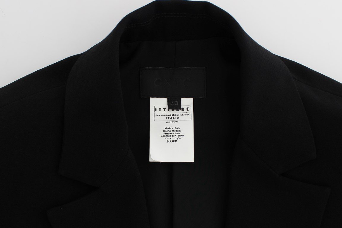 Black Two Button Two Piece Suit