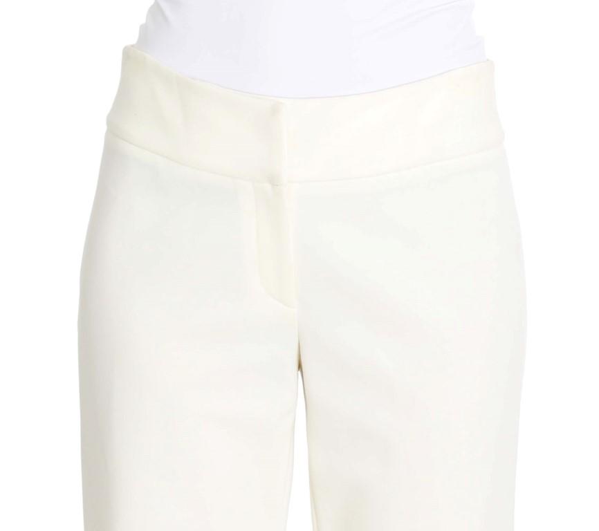 White Stretch Sequined Pants
