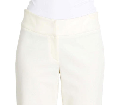 White Stretch Sequined Pants