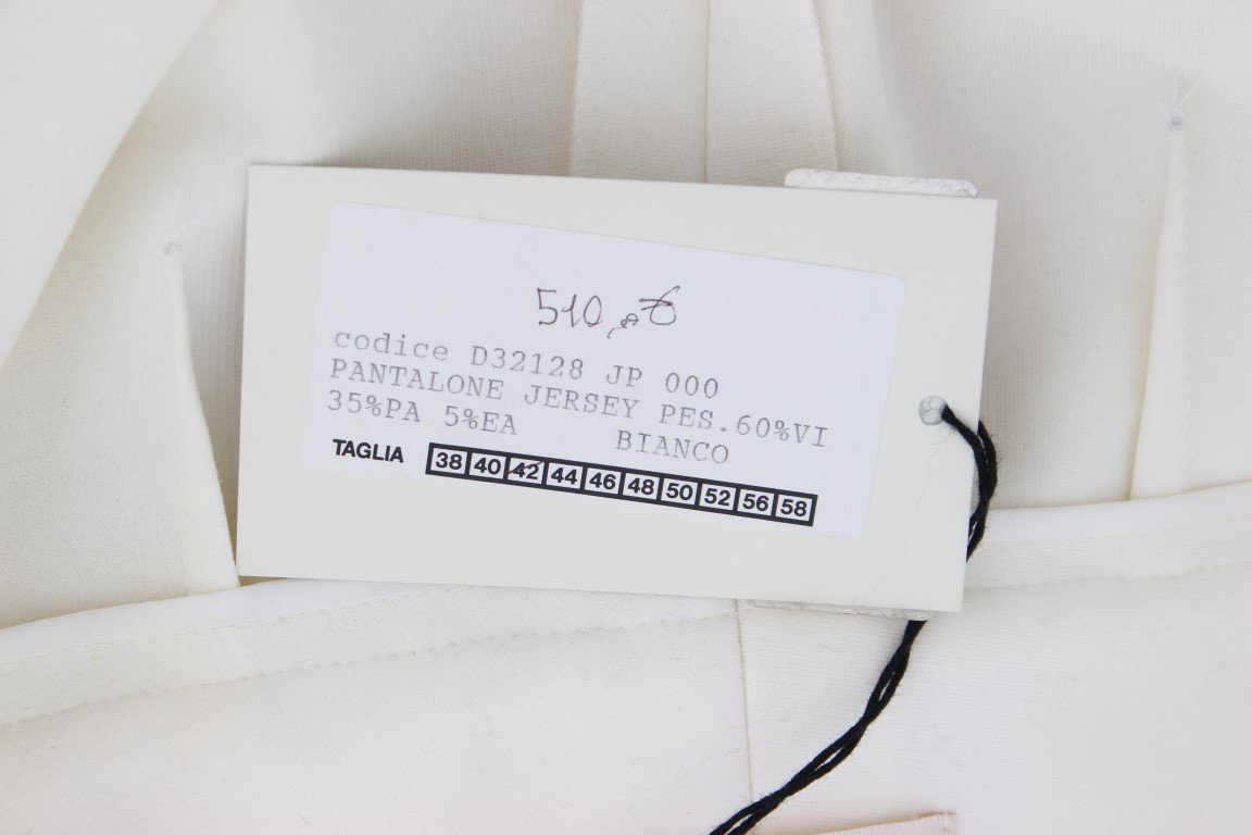 White Stretch Sequined Pants