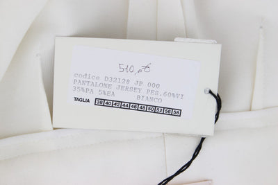 White Stretch Sequined Pants