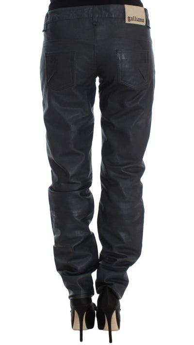 Black Leather Loose Fit Pants