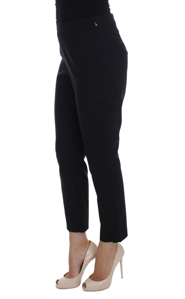 Black Wool Stretch Formal Dress Pants