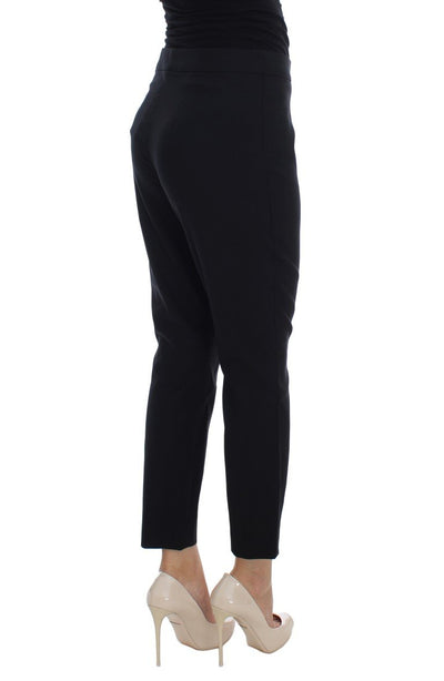 Black Wool Stretch Formal Dress Pants