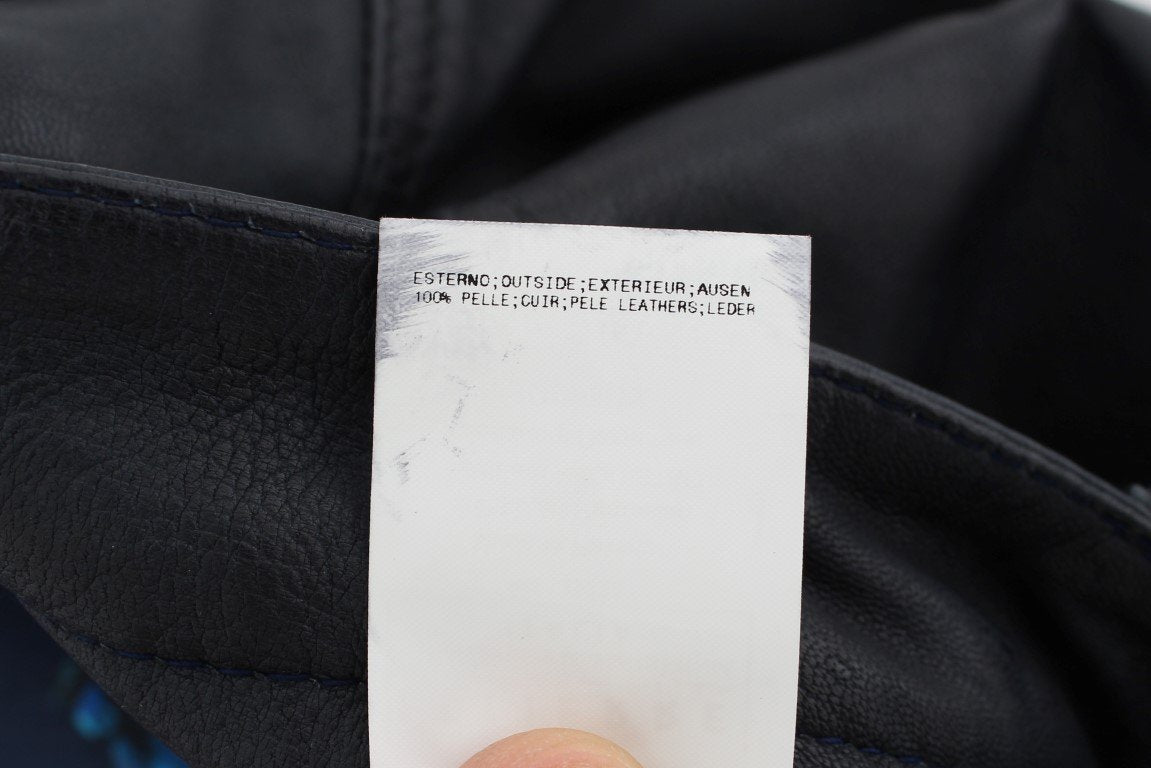 Black Leather Loose Fit Pants