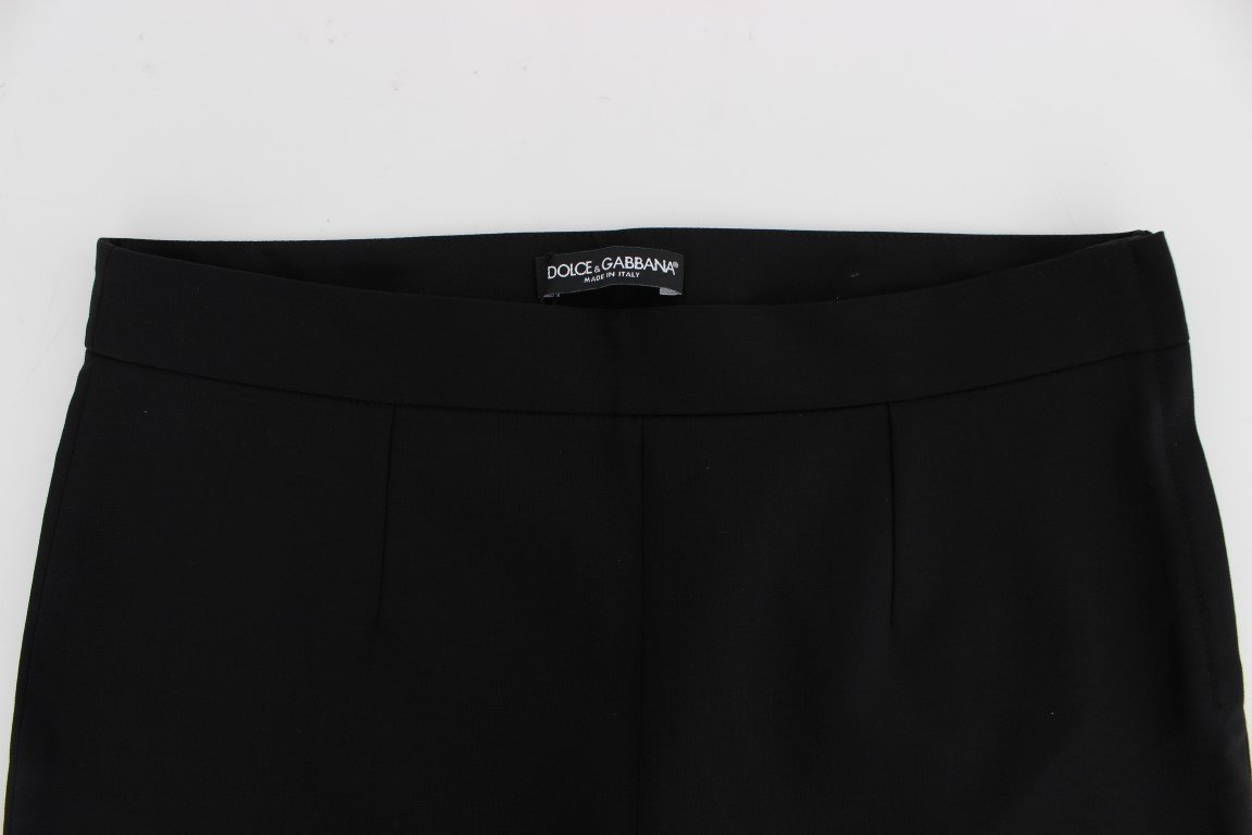 Black Wool Stretch Formal Dress Pants