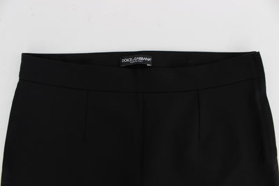 Black Wool Stretch Formal Dress Pants