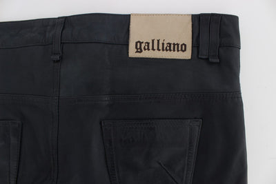 Black Leather Loose Fit Pants