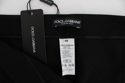 Black Wool Stretch Formal Dress Pants