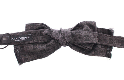 Black Silk Baroque Fantasi Untied Bow Tie