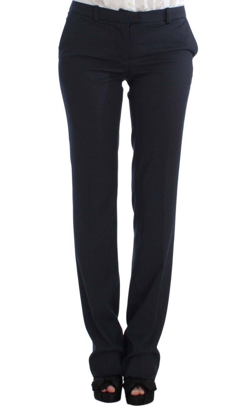 Blue Stretch Cotton One Button Suit