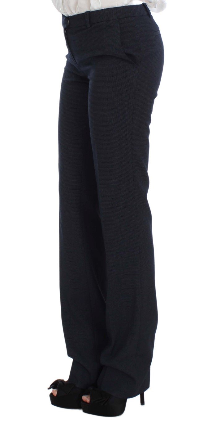Blue Stretch Cotton One Button Suit