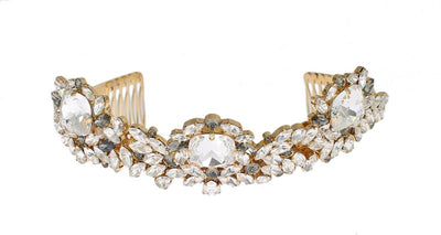 Gold Brass Crystal Sicily Diadem NATALE Crown